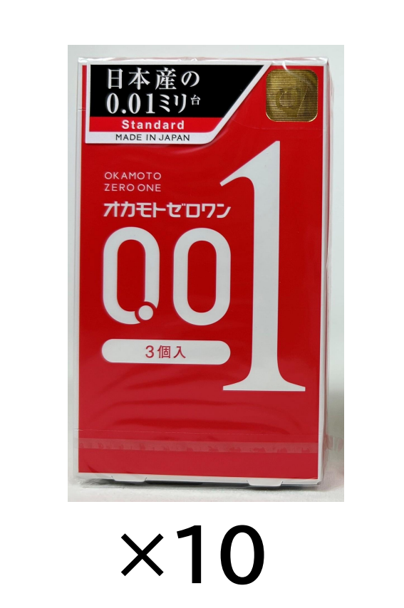 OKAMOTO ZERO ONE 0.01 Polyurethane Condom 3 pcs X 10 boxes from Japan Ultra thin