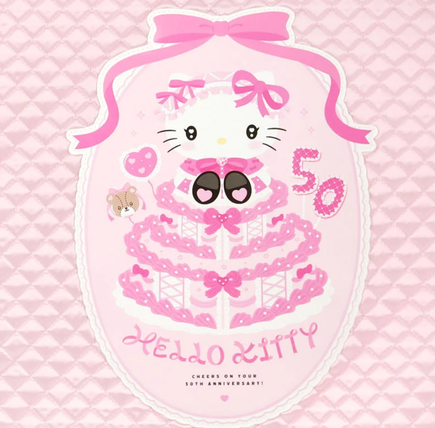 50Th Anniversary Sanrio Hello Kitty Tote Bag Pink Quilt Series Shobido Limited from Japan