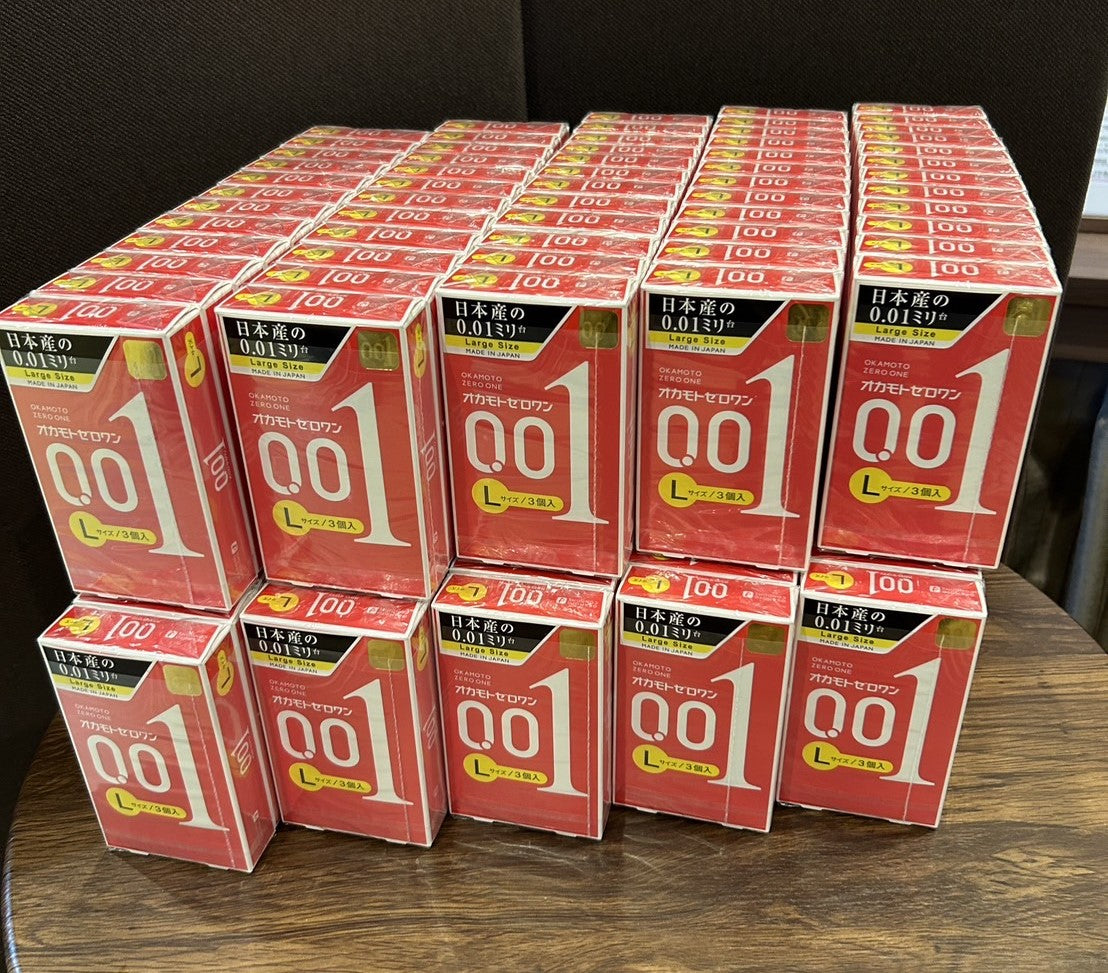 Okamoto condom 0.01 Ultra Thin OKAMOTO ZERO ONE 3pc×100 Boxes made in Japan