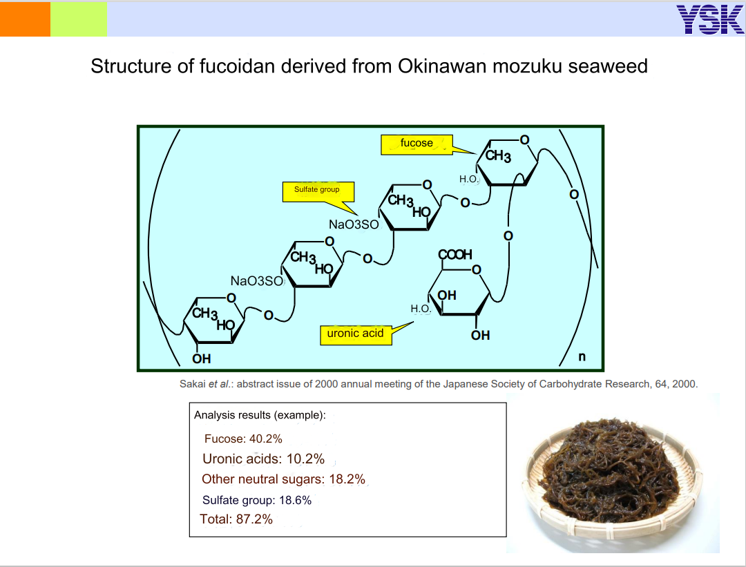 Okinawa Mozuku Fucoidan Extract Bulk high concentration Powder 1kg from Japan